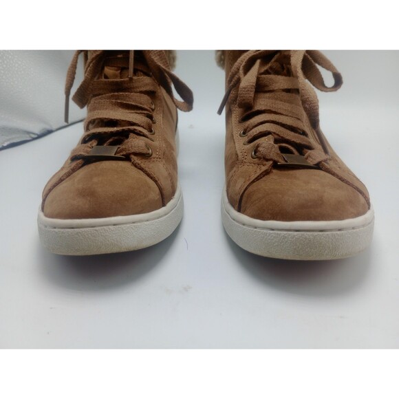 UGG Chestnut Leather High Top Lace Up Zipper Boots 1019716 Womens Sz 8 - Picture 3 of 12